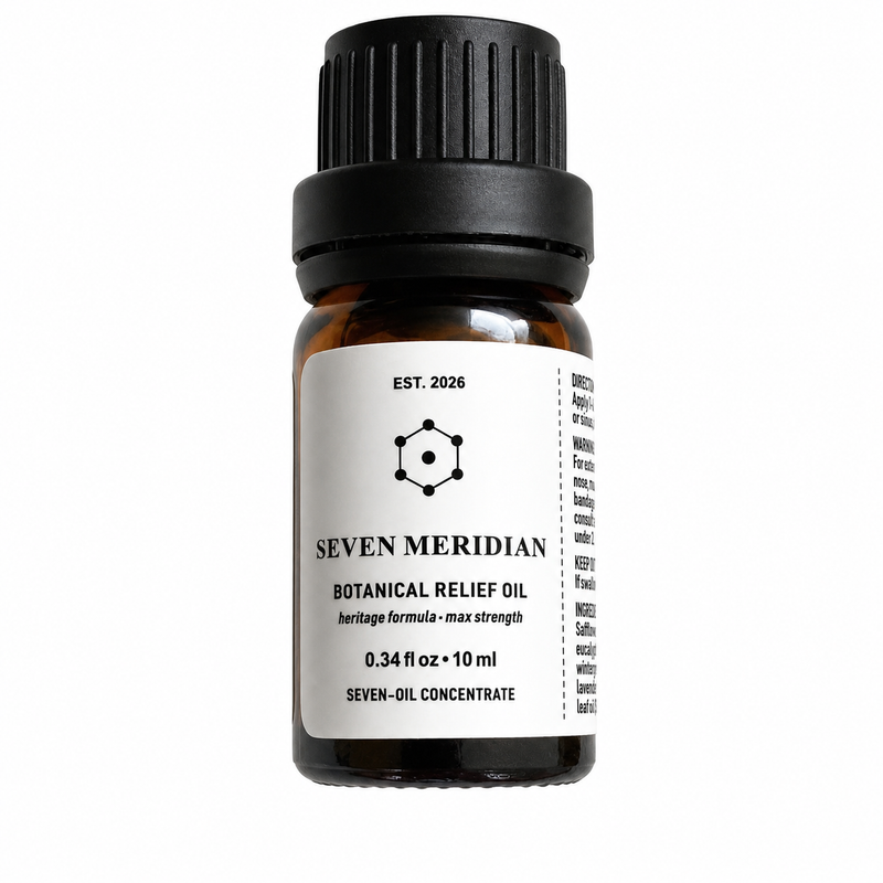 Seven Meridian Botanical Relief Oil — 10ml Concentrated 7-Oil Blend